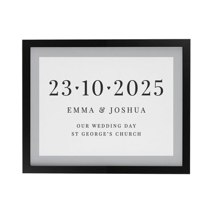 Personalised Special Date Black Poster Frame - image 3