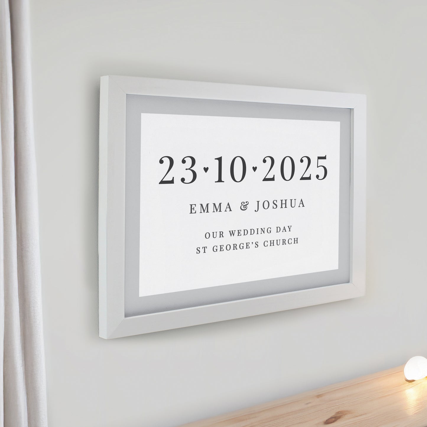 Personalised Special Date White Poster Frame - image 2