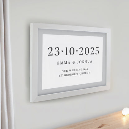 Personalised Special Date White Poster Frame - image 2