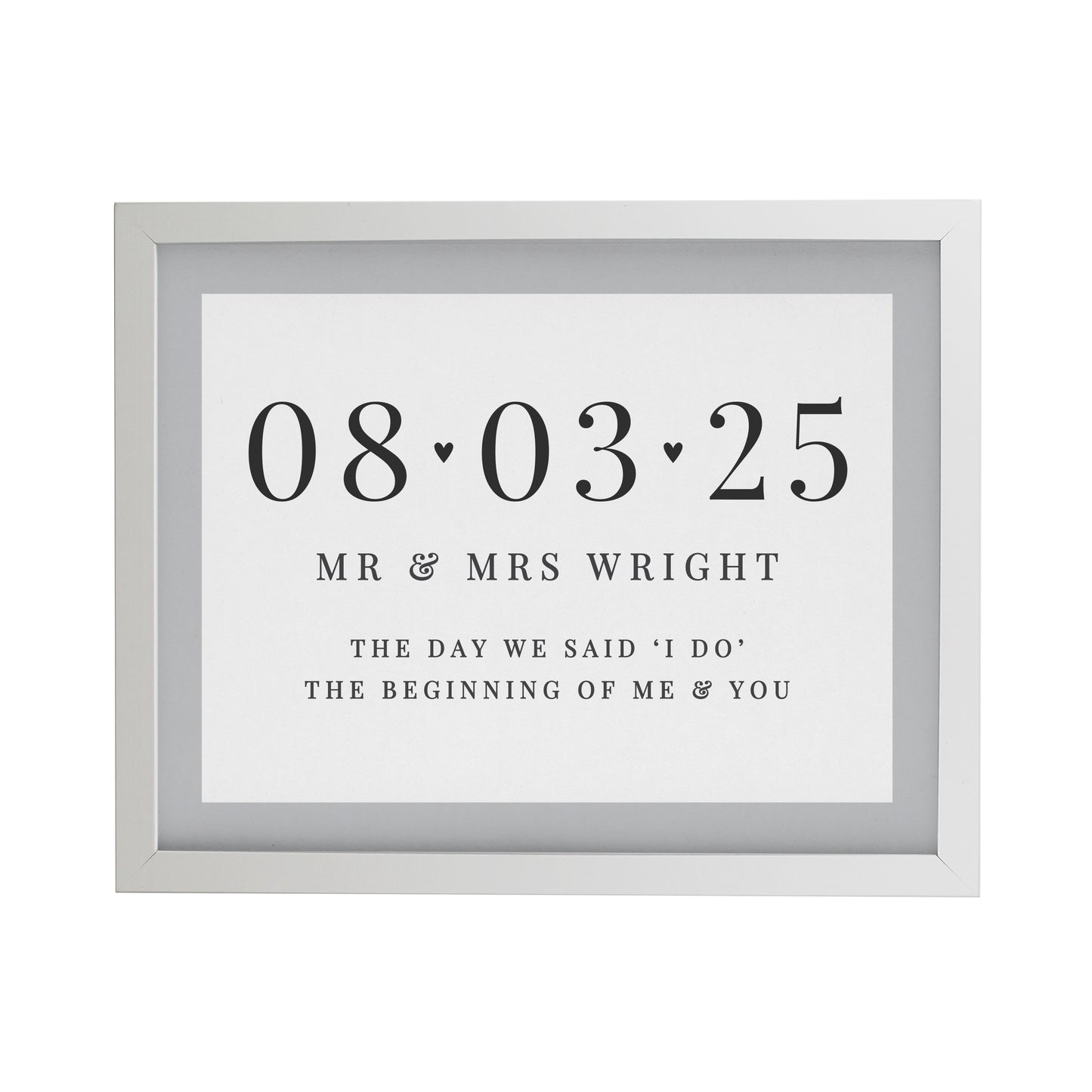 Personalised Special Date White Poster Frame - image 3