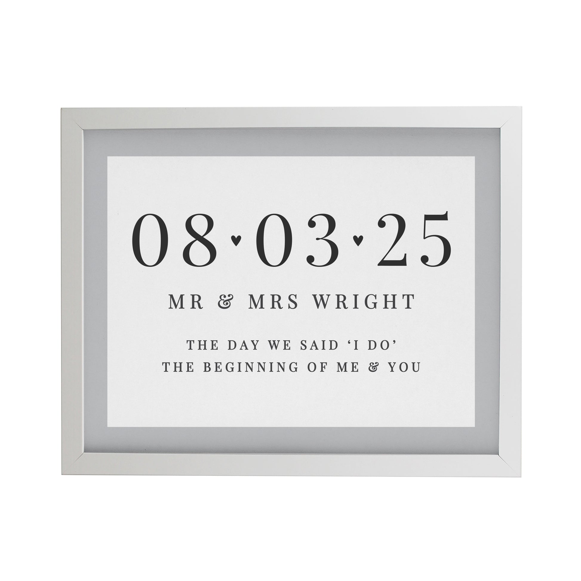 Personalised Special Date White Poster Frame - image 3