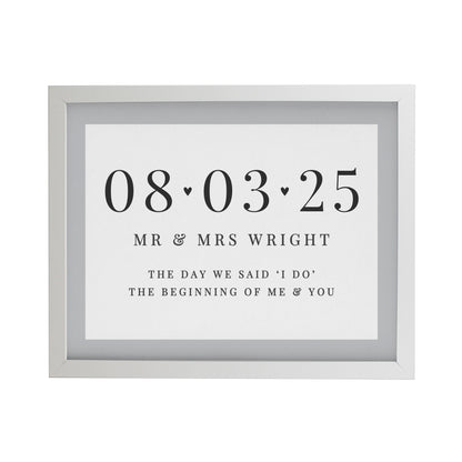 Personalised Special Date White Poster Frame - image 3