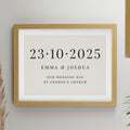 Personalised Special Date Oak Poster Frame from Heartfelt Gifts