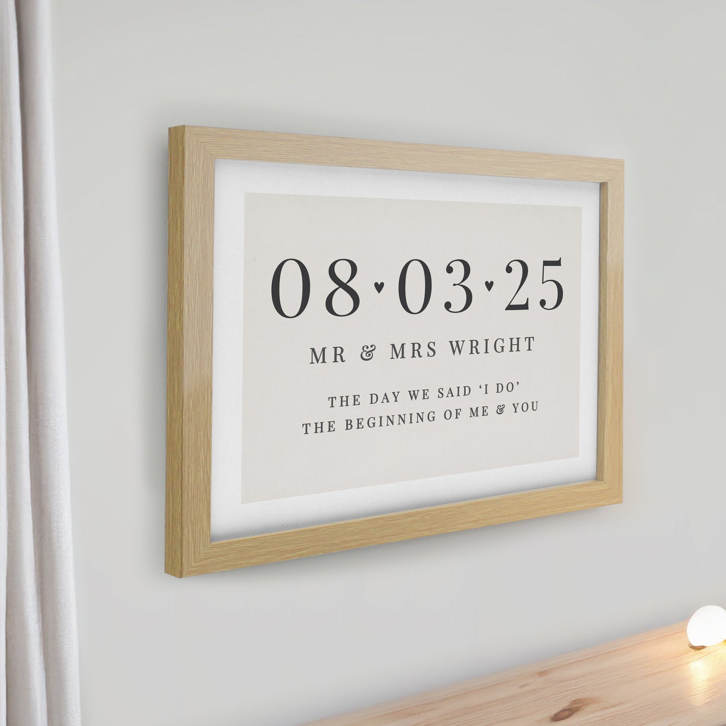 Personalised Special Date Oak Poster Frame - image 2