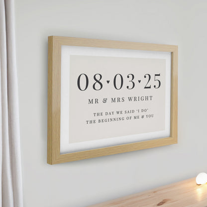 Personalised Special Date Oak Poster Frame - image 2