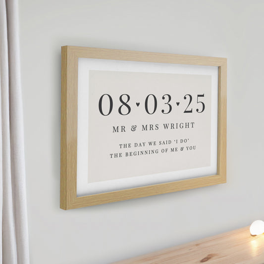 Personalised Special Date Oak Poster Frame - image 2