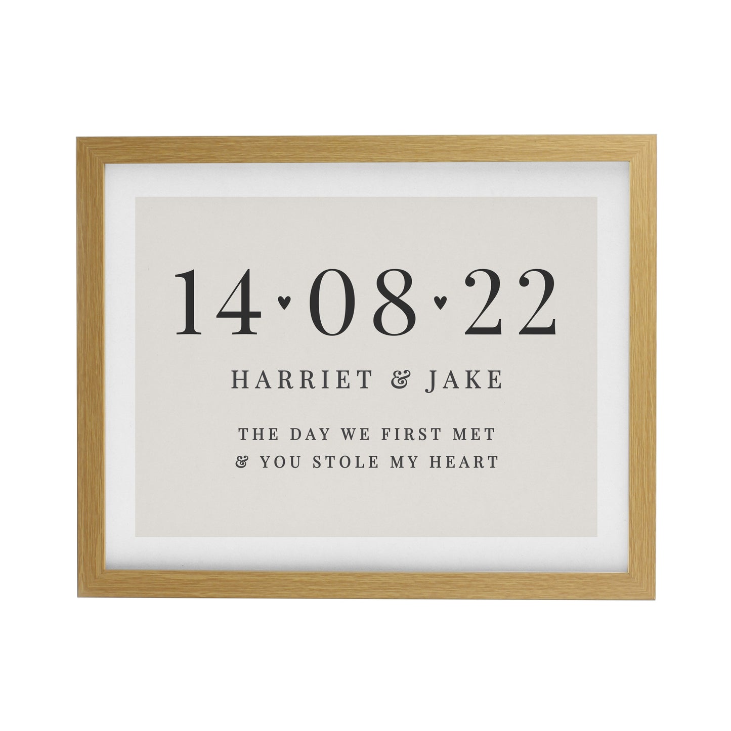 Personalised Special Date Oak Poster Frame - image 3