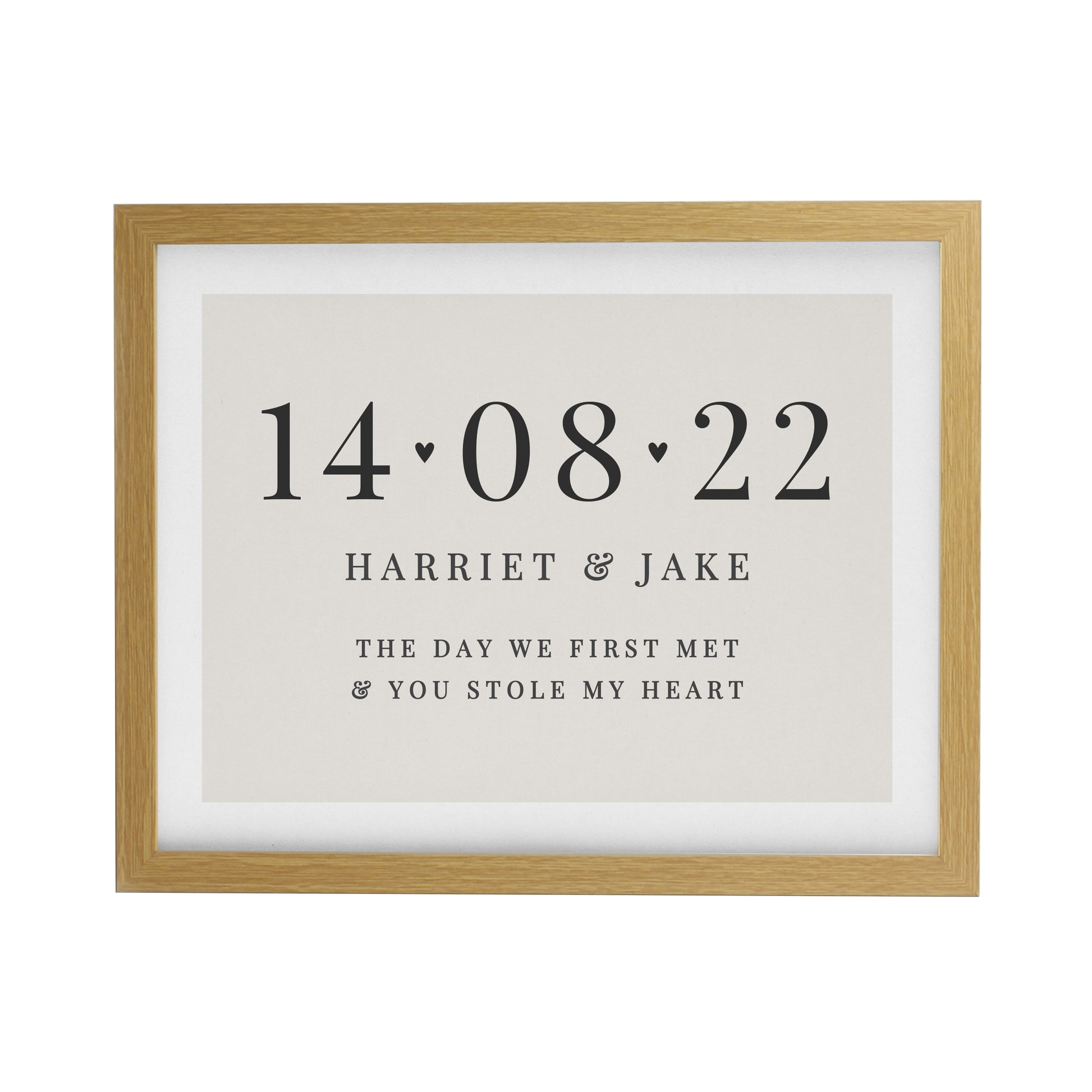 Personalised Special Date Oak Poster Frame - image 3