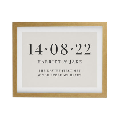 Personalised Special Date Oak Poster Frame - image 3