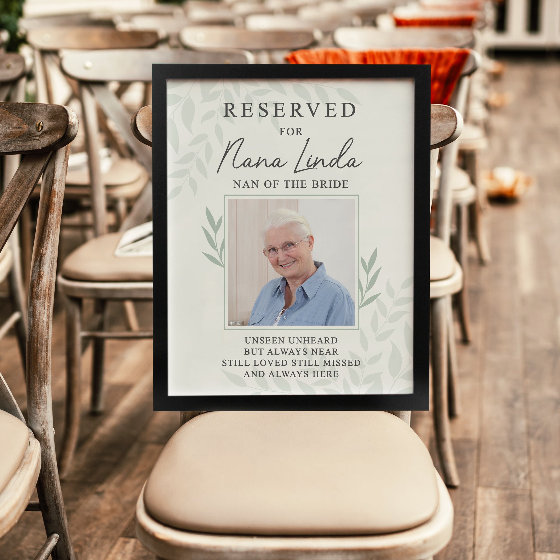 Personalised Reserved For Photo Upload Black Poster Frame - image 3