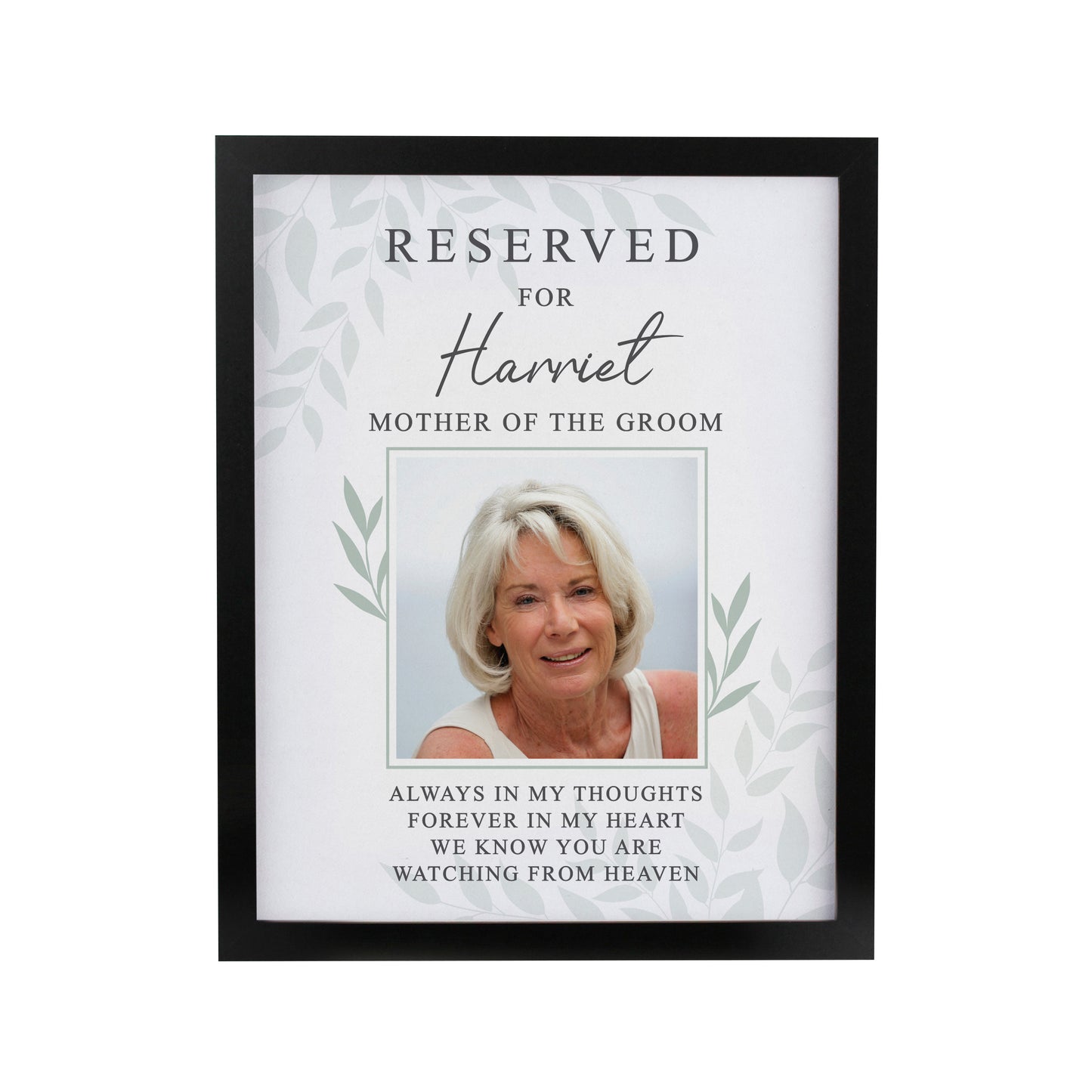 Personalised Reserved For Photo Upload Black Poster Frame - image 4