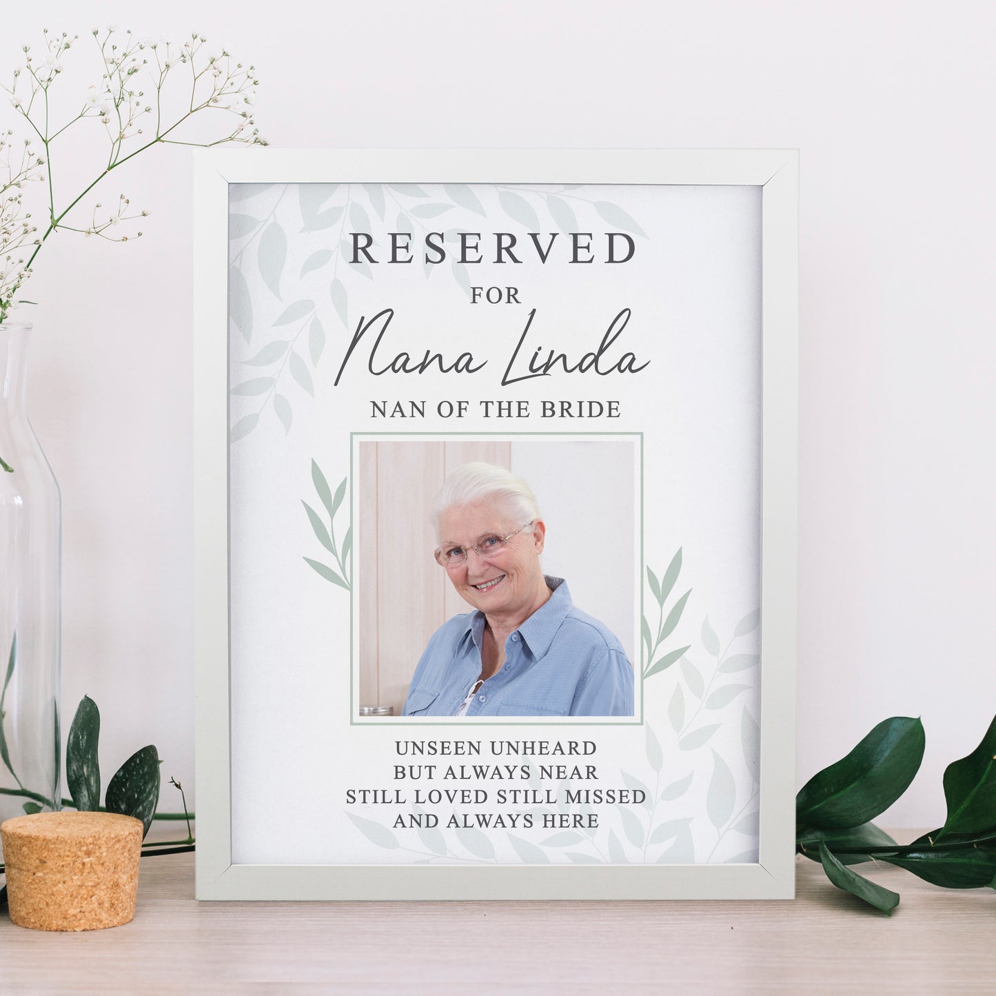 Personalised Reserved For Photo Upload White Poster Frame - image 2