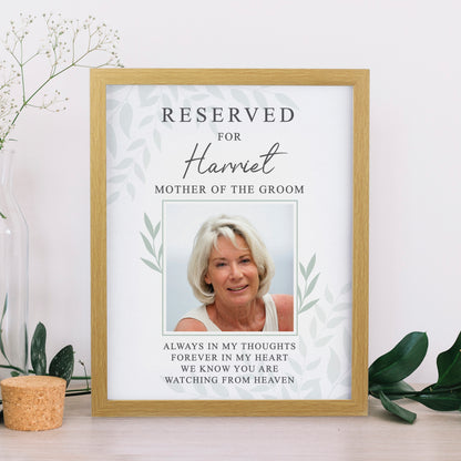 Personalised Reserved For Photo Upload Oak Poster Frame - image 2