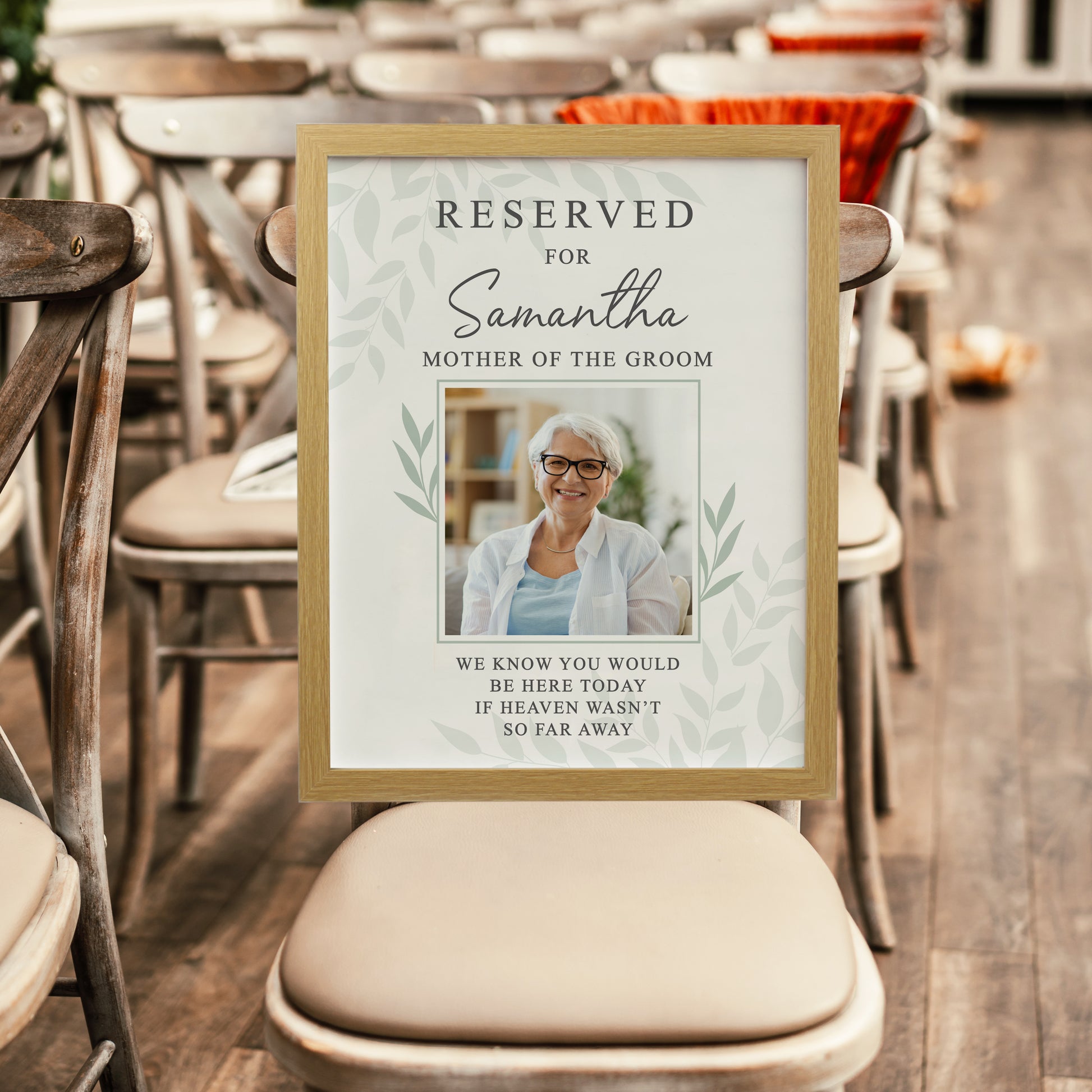 Personalised Reserved For Photo Upload Oak Poster Frame - image 3