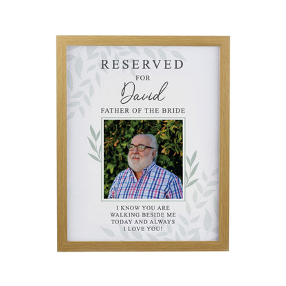 Personalised Reserved For Photo Upload Oak Poster Frame - image 4