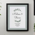Personalised Botanical Black Poster Frame from Heartfelt Gifts