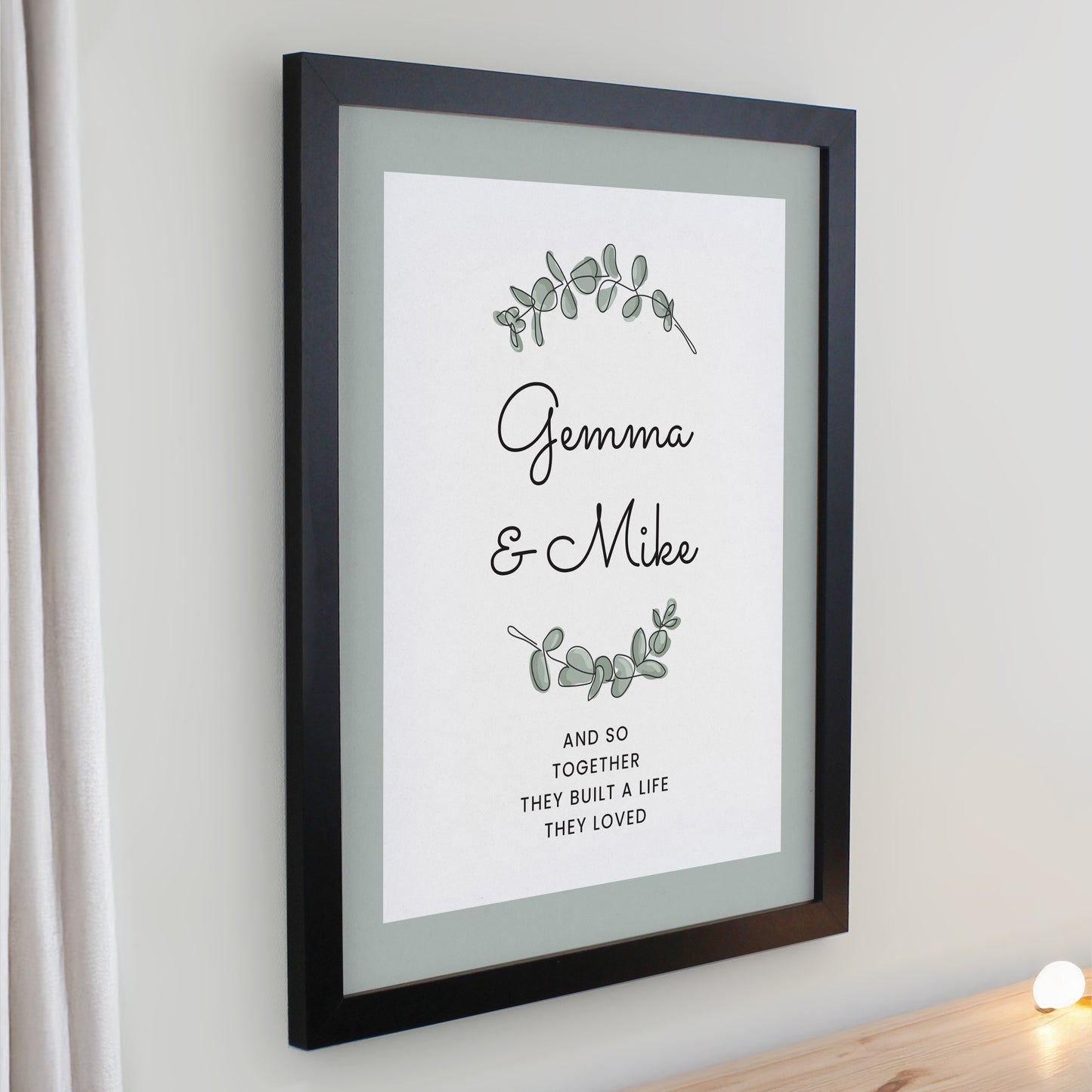 Personalised Botanical Black Poster Frame - image 2
