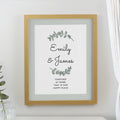 Personalised Botanical Oak Poster Frame from Heartfelt Gifts