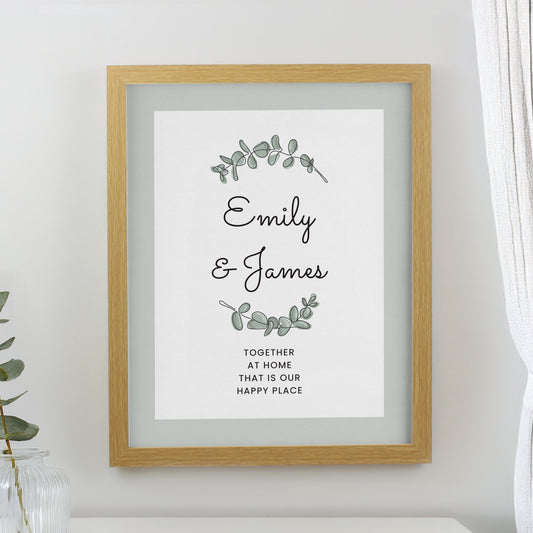 Personalised Botanical Oak Poster Frame from Heartfelt Gifts