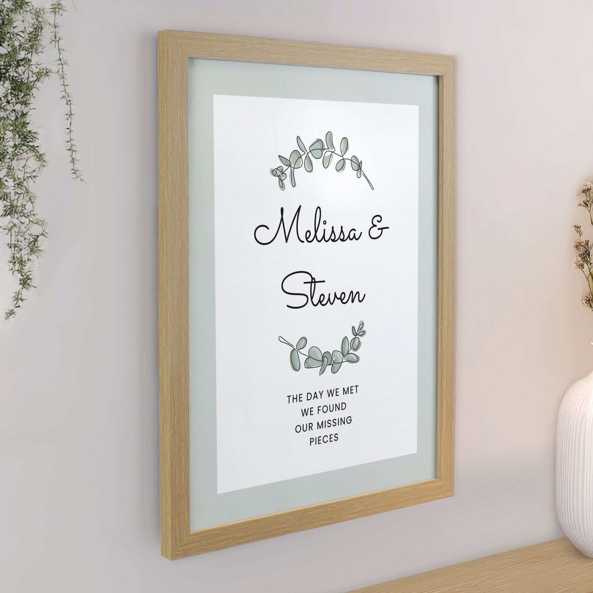 Personalised Botanical Oak Poster Frame - image 2