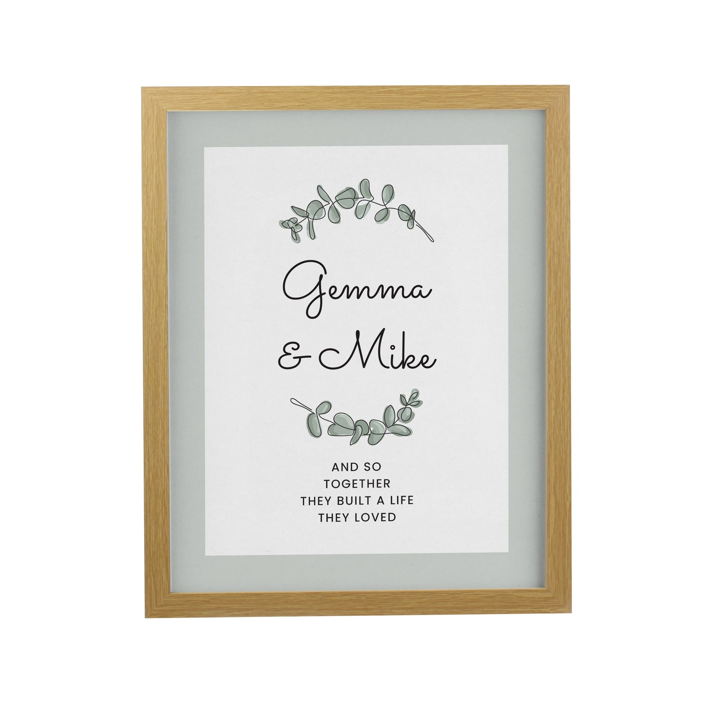 Personalised Botanical Oak Poster Frame - image 3
