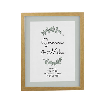 Personalised Botanical Oak Poster Frame - image 3