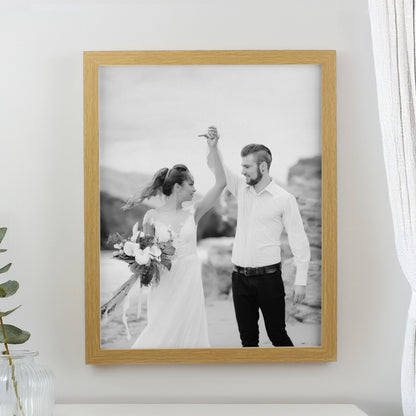 Personalised Photo Upload Oak Poster Frame from Heartfelt Gifts