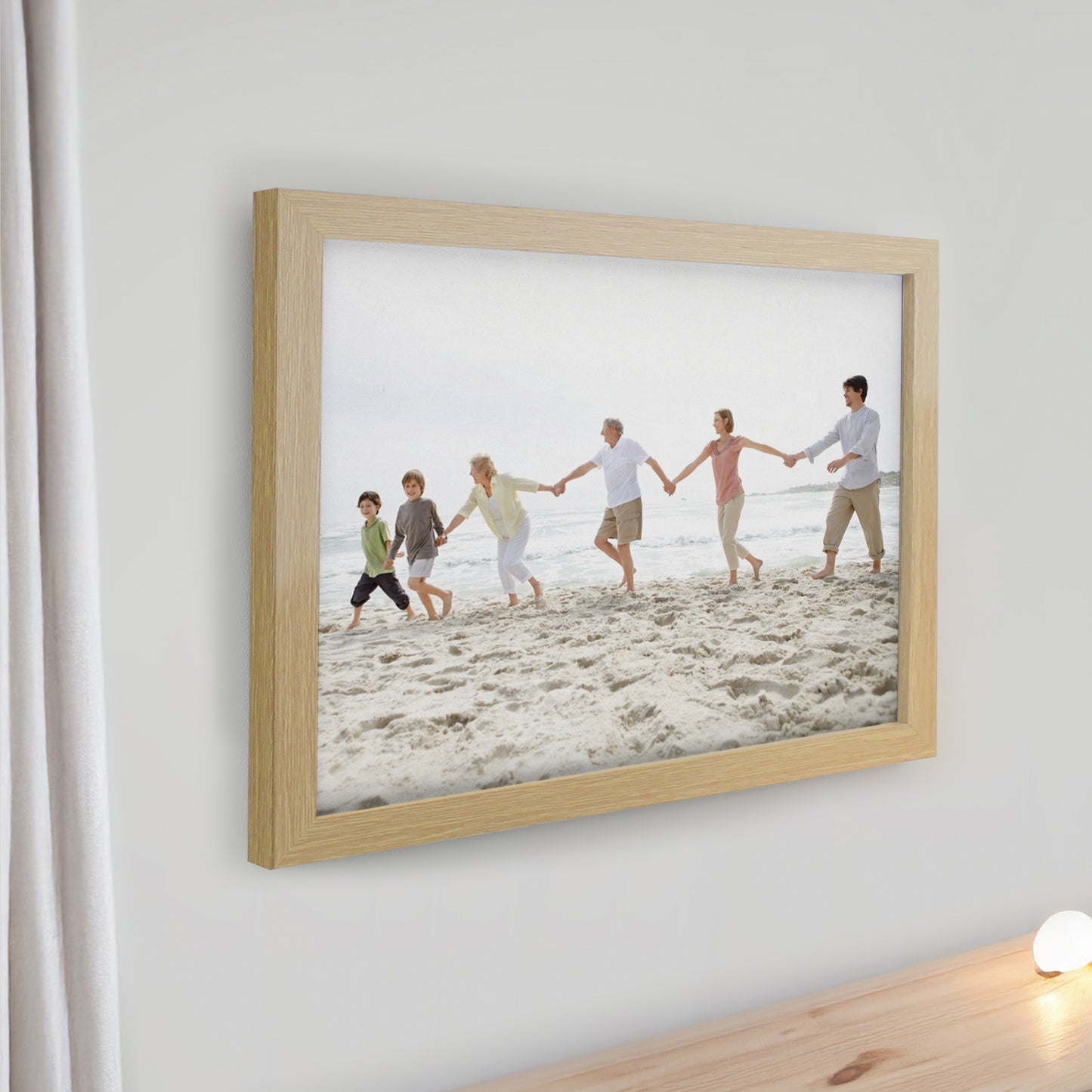 Personalised Photo Upload Oak Poster Frame - image 2