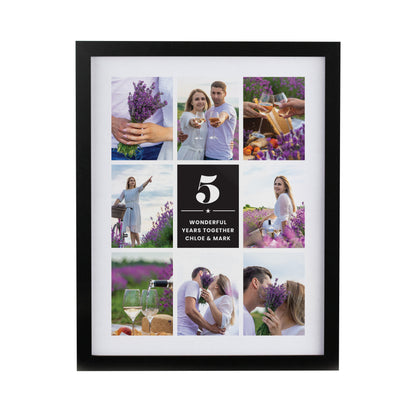 Personalised Big Number Multi Photo Upload Black Poster Frame - image 4