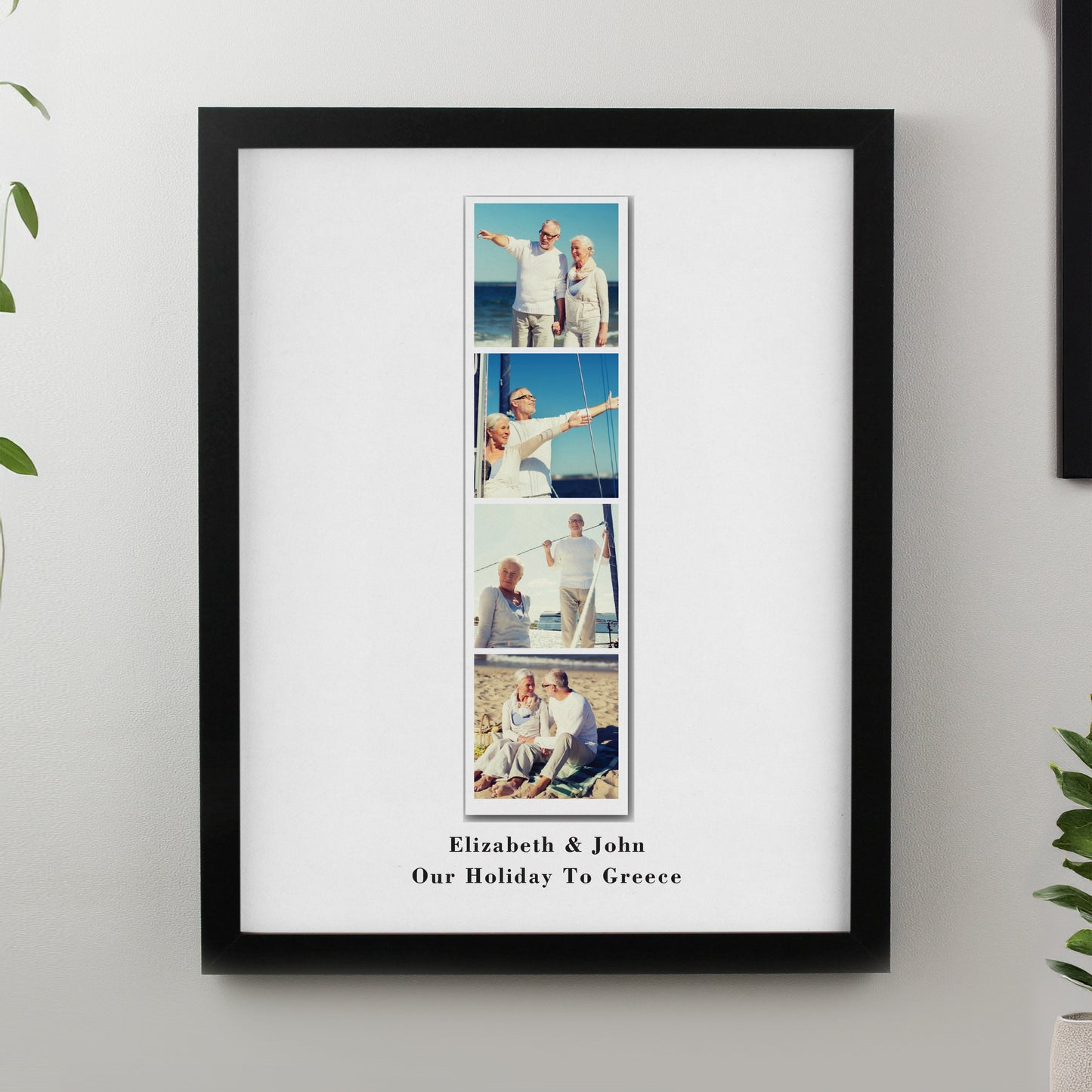 Personalised Photo Upload Strip Black Poster Frame from Heartfelt Gifts