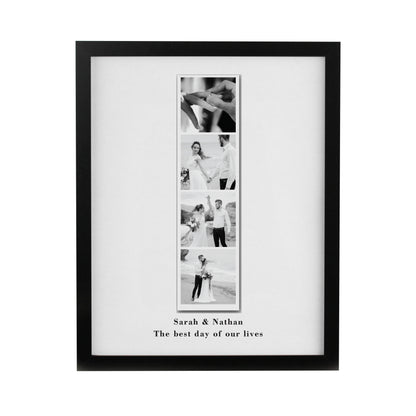 Personalised Photo Upload Strip Black Poster Frame - image 3