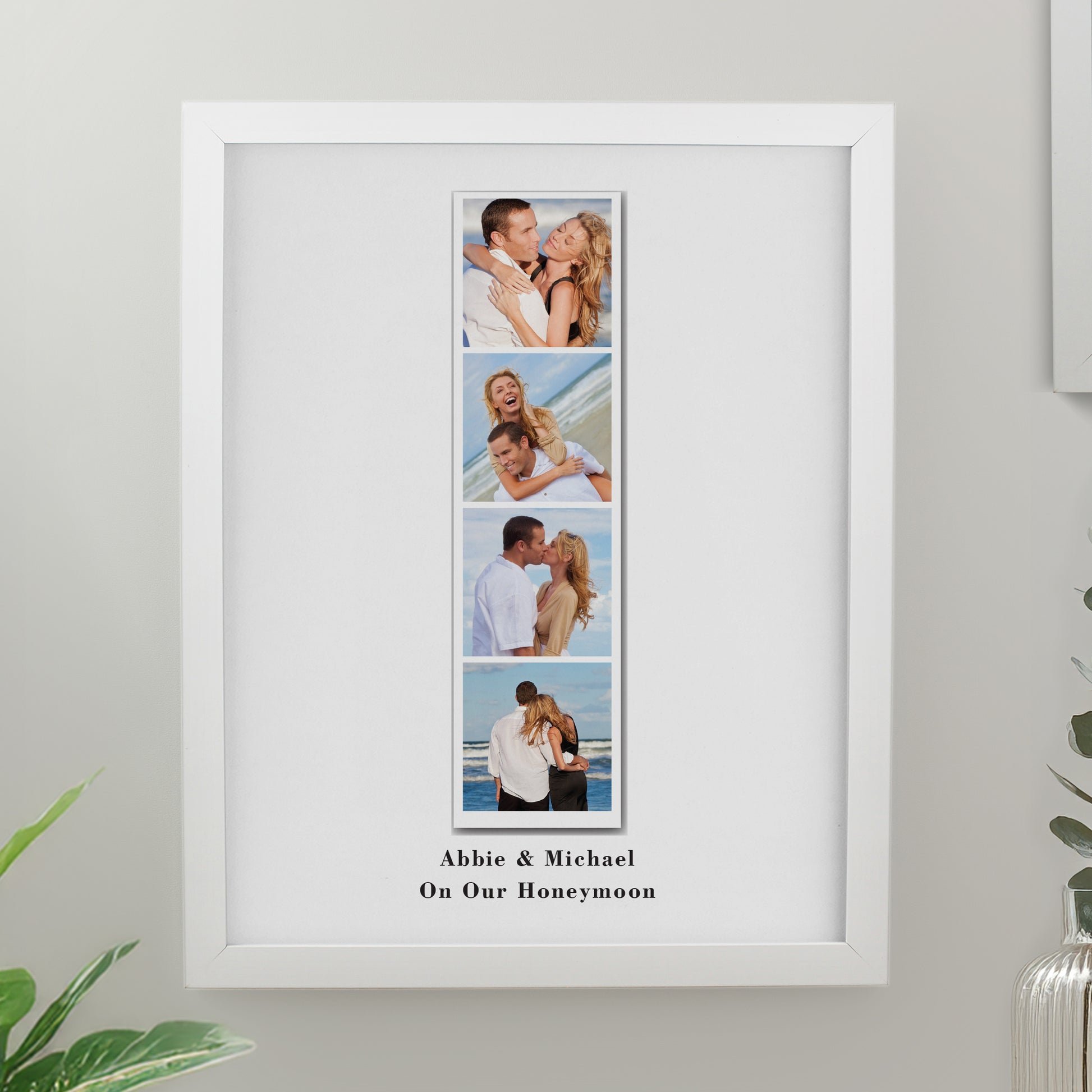 Personalised Photo Upload Strip White Poster Frame from Heartfelt Gifts