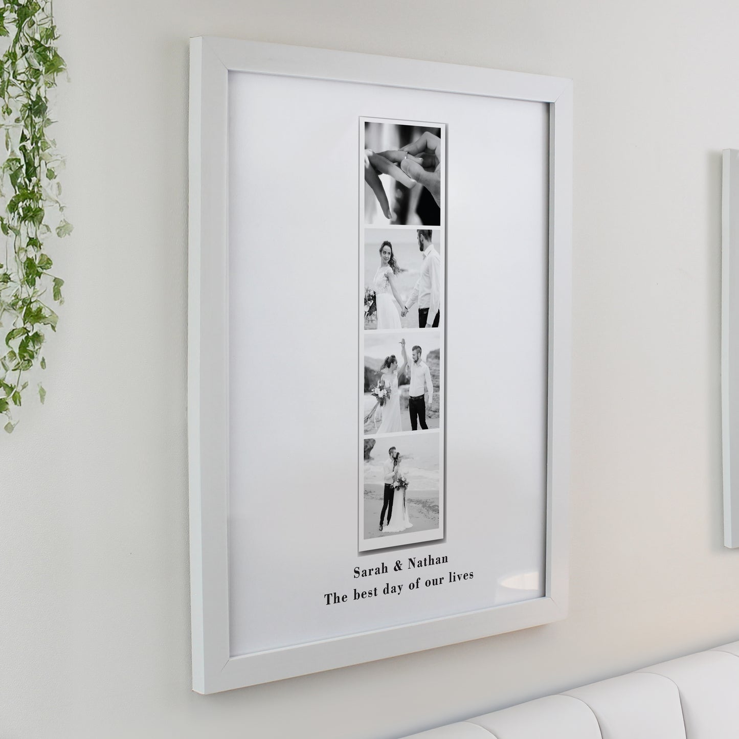 Personalised Photo Upload Strip White Poster Frame - image 2