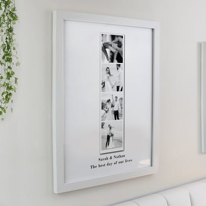 Personalised Photo Upload Strip White Poster Frame - image 2