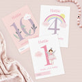 Personalised Fairy Princess Baby Milestone Cards from Heartfelt Gifts