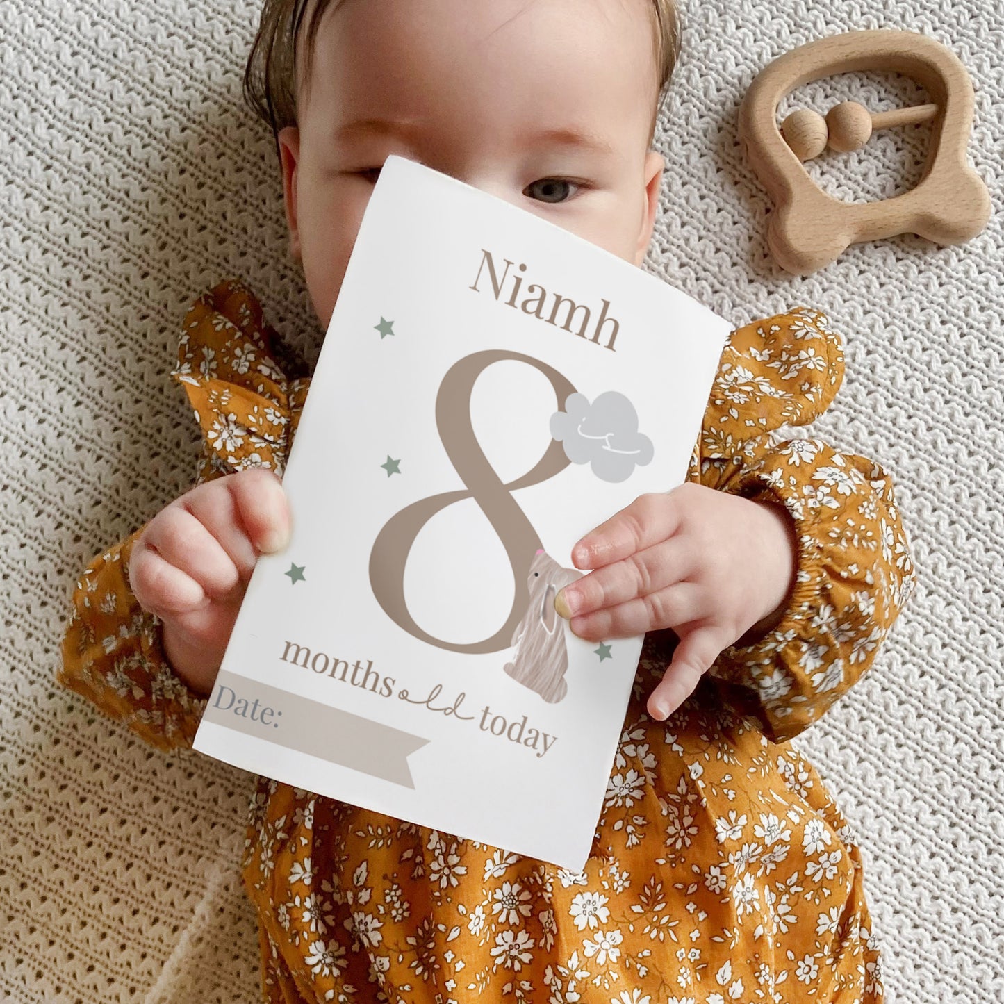 Personalised Woodland Animals Baby Milestone Cards - image 2