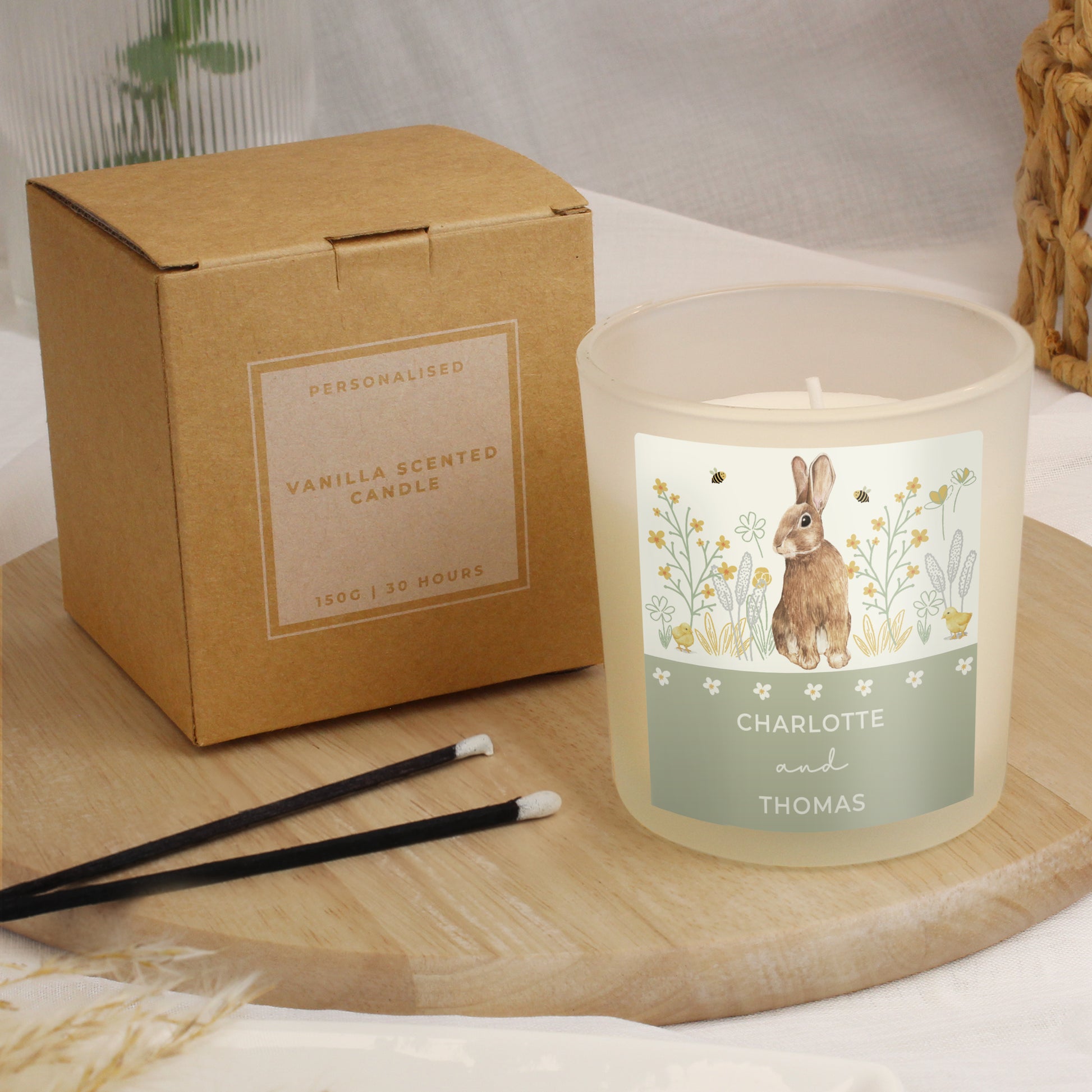 Personalised Spring Bunny Candle Jar - image 3