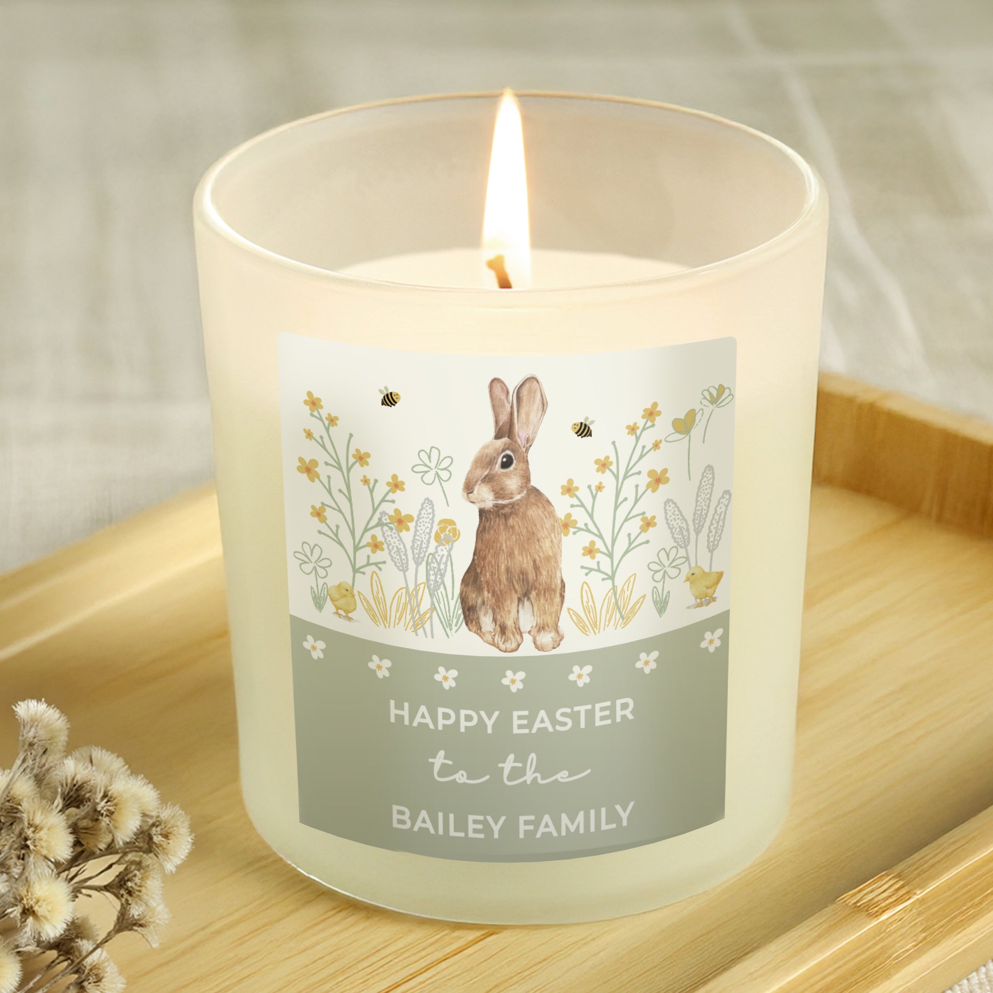 Personalised Spring Bunny Candle Jar from Heartfelt Gifts