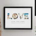 Personalised LOVE Photo Upload Black Poster Frame from Heartfelt Gifts