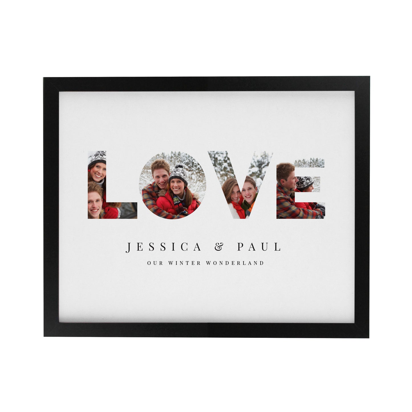 Personalised LOVE Photo Upload Black Poster Frame - image 3