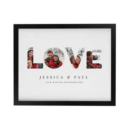 Personalised LOVE Photo Upload Black Poster Frame - image 3