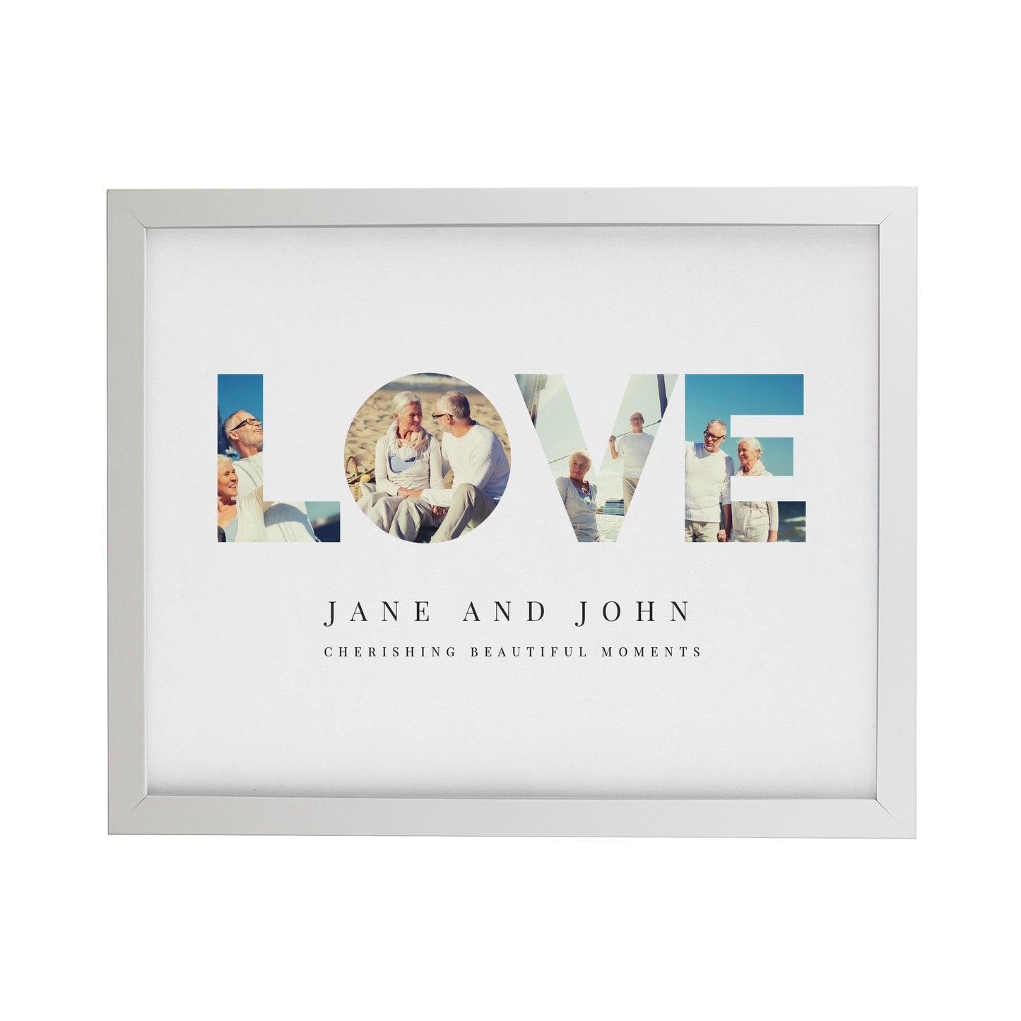Personalised LOVE Photo Upload White Poster Frame - image 3