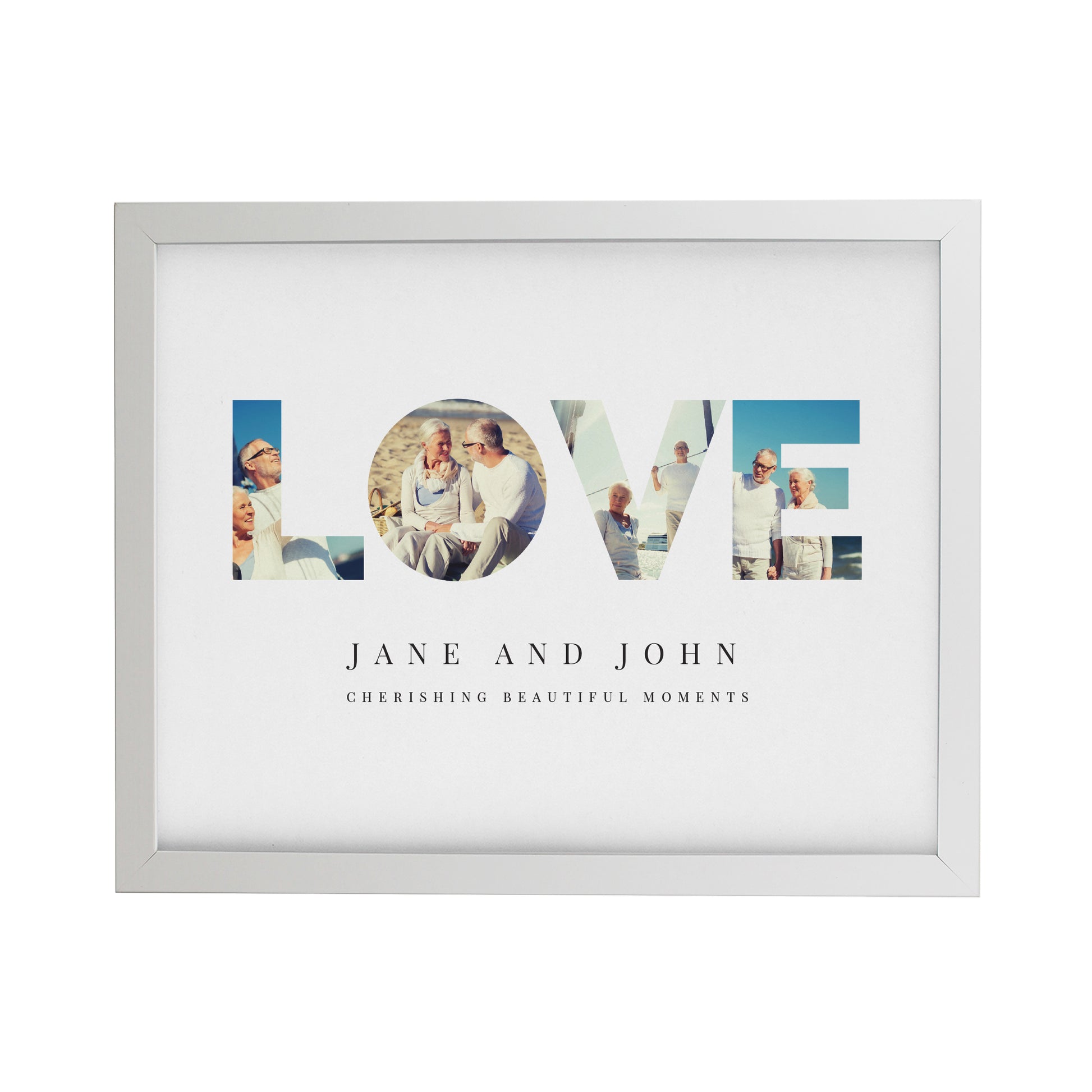 Personalised LOVE Photo Upload White Poster Frame - image 3