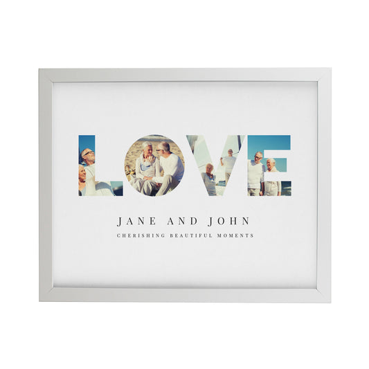Personalised LOVE Photo Upload White Poster Frame - image 3