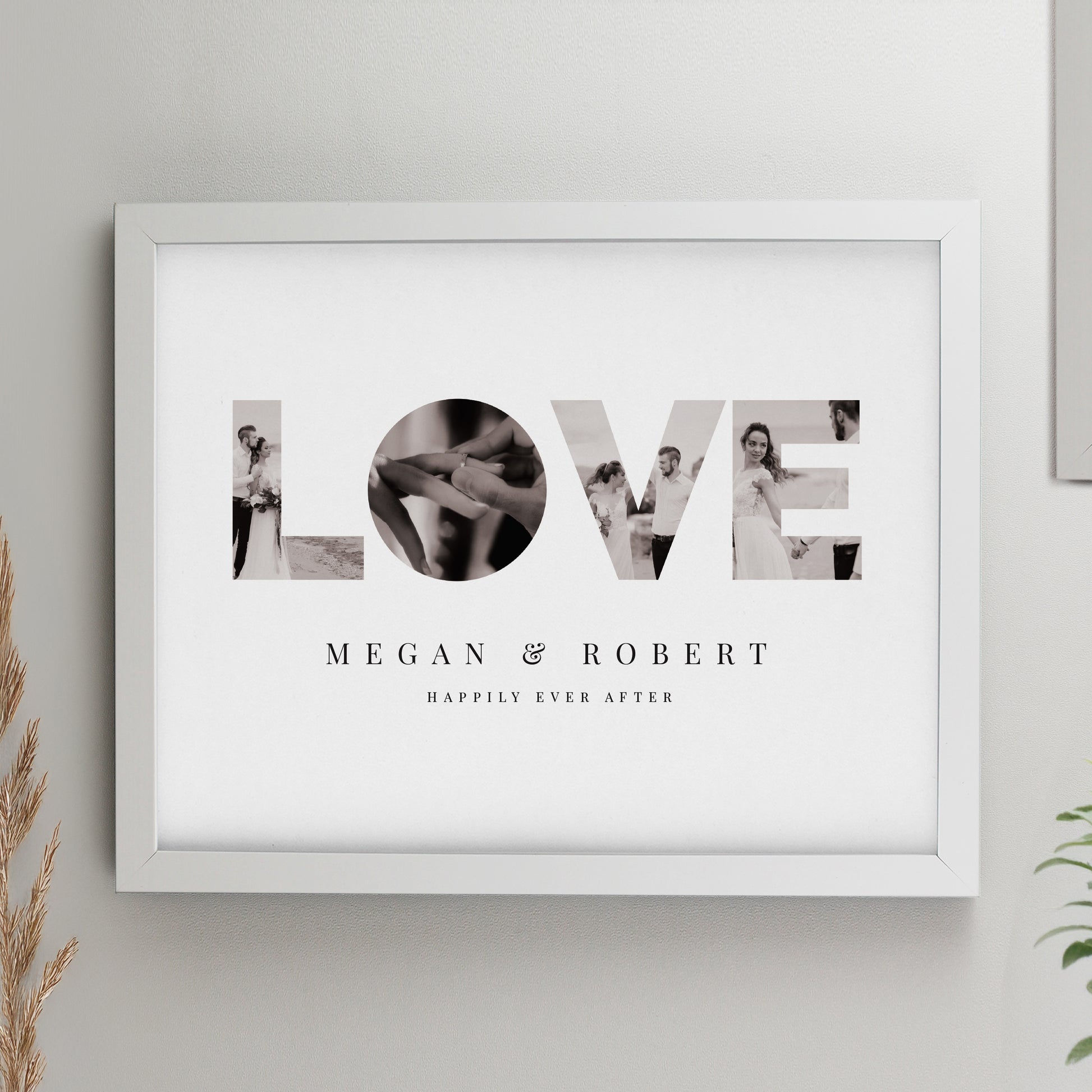Personalised LOVE Photo Upload White Poster Frame from Heartfelt Gifts