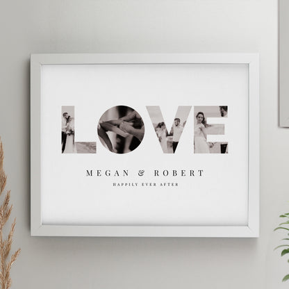 Personalised LOVE Photo Upload White Poster Frame from Heartfelt Gifts
