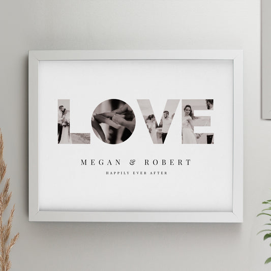 Personalised LOVE Photo Upload White Poster Frame from Heartfelt Gifts
