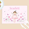 Personalised Fairy Princess Placemat – Girls Name Mealtime Gift