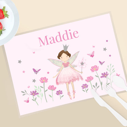 Personalised Fairy Princess Placemat – Girls Name Mealtime Gift - image 2