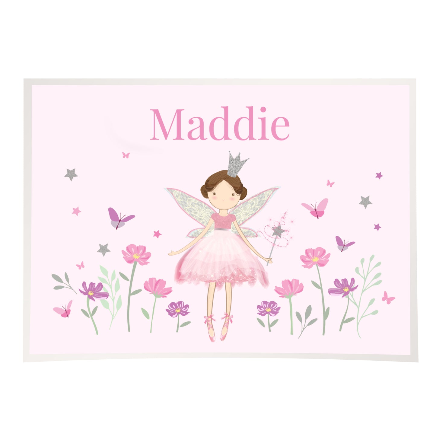 Personalised Fairy Princess Placemat – Girls Name Mealtime Gift - image 3